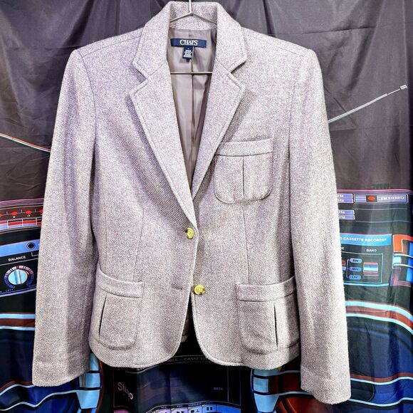 CHAPS Wool-Blend Blazer Lavender Women's Size 6